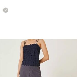 Maeve Navy Tank Top